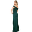 Women's Fashion Elegant Boat-neck formal slit bodycon Evening Gown Dress.