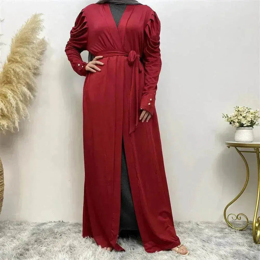 Women's Fashion Simple Solid Color Arab  Cardigan