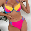 Women's Color Matching Triangle High Waist Bikini – Two-Piece Swimsuit