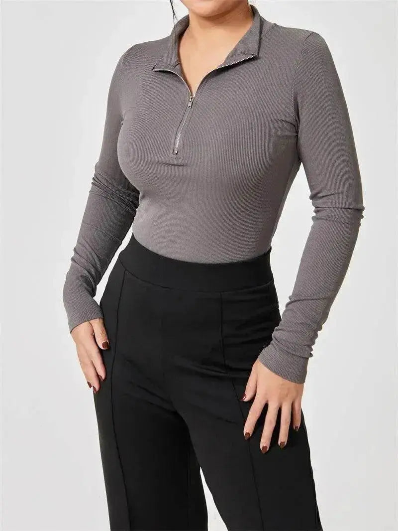Women's Fashionable Long Sleeve bodysuit top Seamless Slimming Shapewear Romper