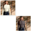 Women's Fashionable Long Sleeve bodysuit top Seamless Slimming Shapewear Romper