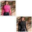Women's Fashionable Long Sleeve bodysuit top Seamless Slimming Shapewear Romper
