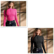 Women's Fashionable Long Sleeve bodysuit top Seamless Slimming Shapewear Romper
