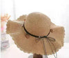 Women's Han Korean Edition Big Beach Wavy With Leather Rope Weaving Hat