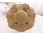 Women's Han Korean Edition Big Beach Wavy With Leather Rope Weaving Hat