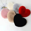Women's Heart Shaped Plush Chain Shoulder & Hand Bag