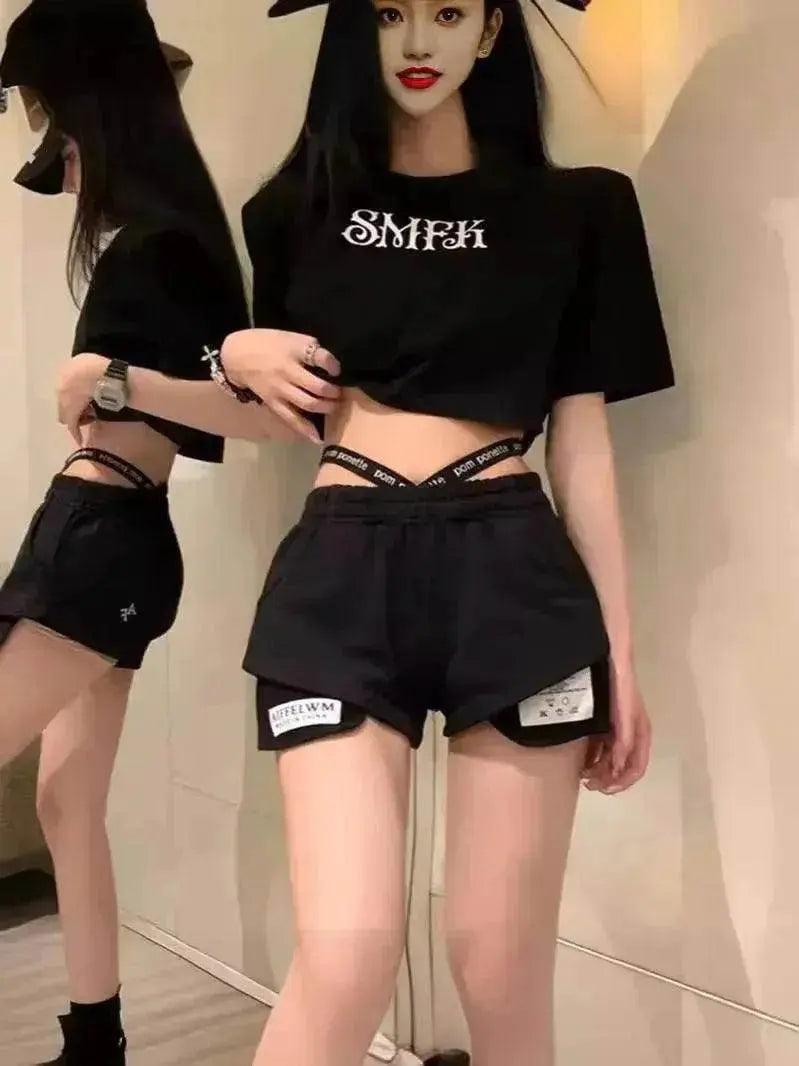 Women's High Waist Running Athletic Gym Hot Pants