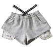 Women's High Waist Running Athletic Gym Hot Pants