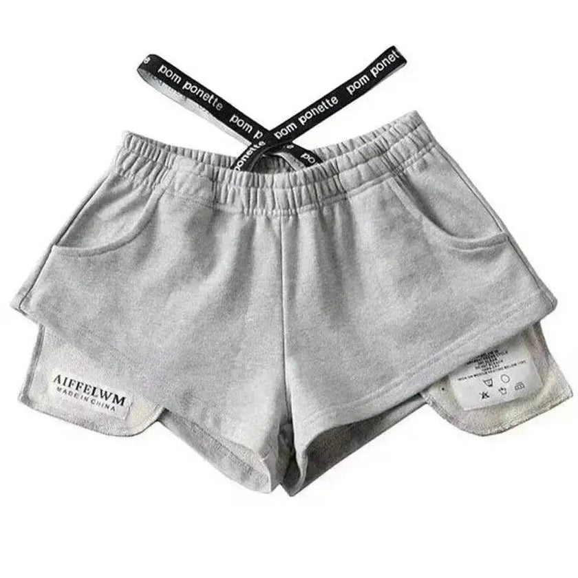 Women's High Waist Running Athletic Gym Hot Pants
