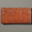 MET Women’s Leather Basket Weave Wallet. Artisan Woven Multi-Card Organizer