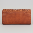 MET Women’s Leather Basket Weave Wallet. Artisan Woven Multi-Card Organizer