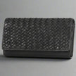 MET Women’s Leather Basket Weave Wallet. Artisan Woven Multi-Card Organizer