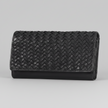 MET Women’s Leather Basket Weave Wallet. Artisan Woven Multi-Card Organizer