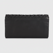MET Women’s Leather Basket Weave Wallet. Artisan Woven Multi-Card Organizer