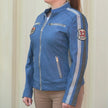 Women's Leather Jacket with Patches