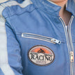 Women's Leather Jacket with Patches