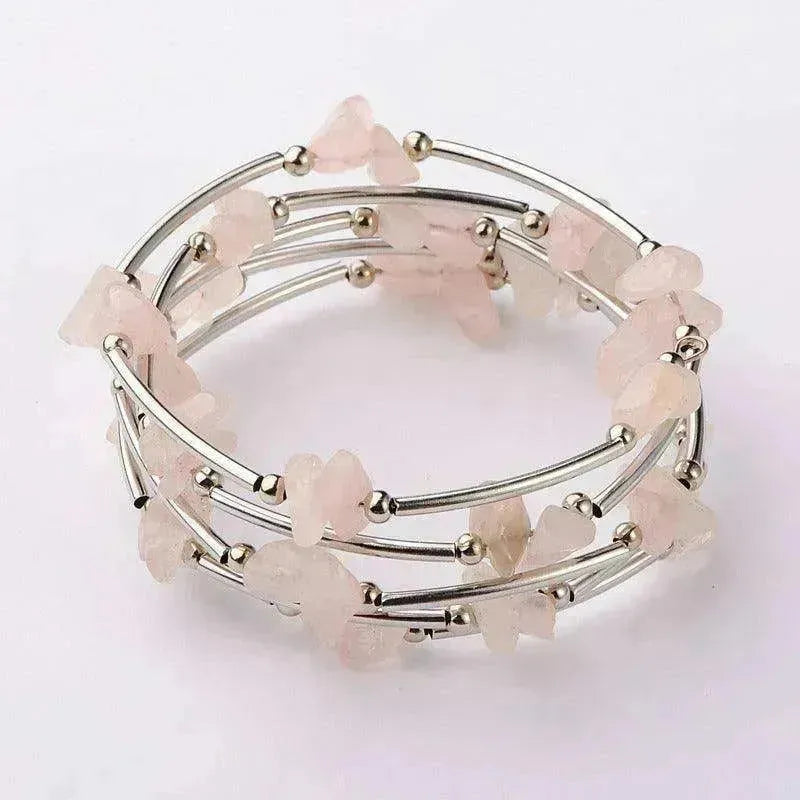 Women's Natural Crystal Crushed Stone Bracelet