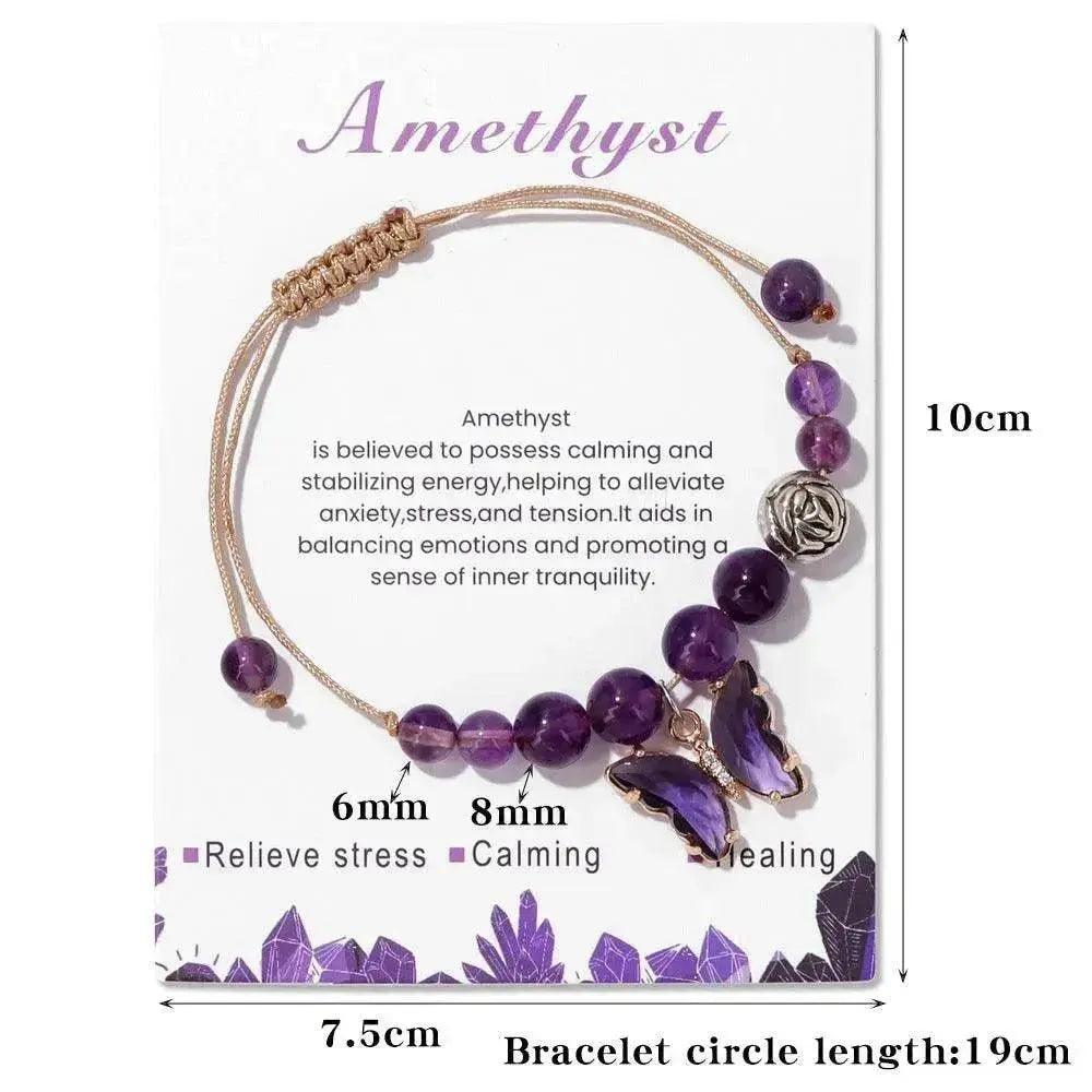 Women's Natural Stone Bracelet Amethyst