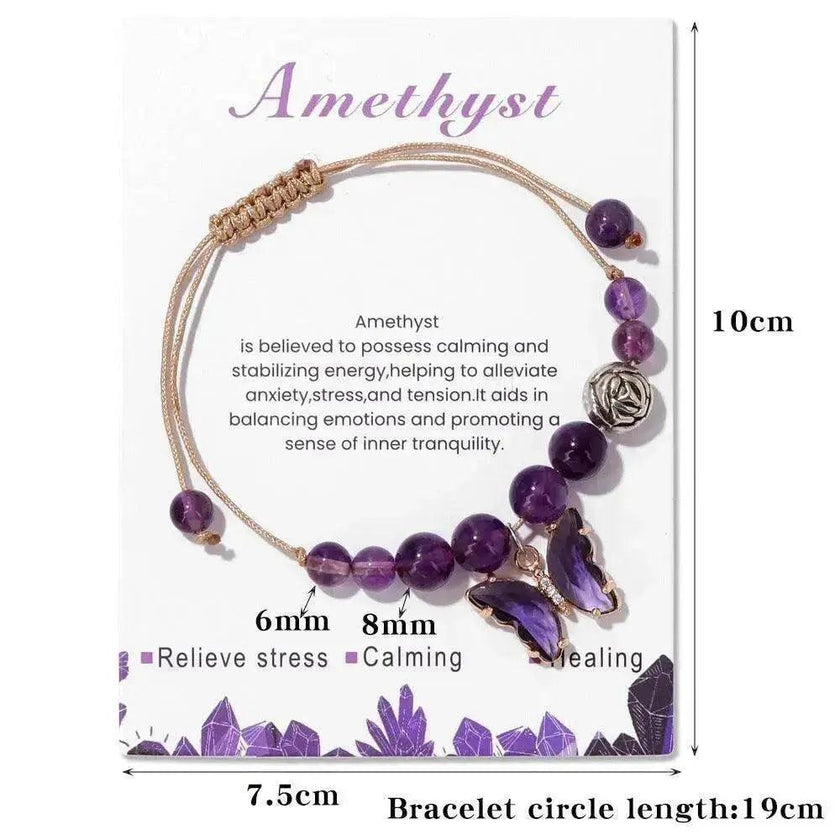 Women's Natural Stone Bracelet Amethyst