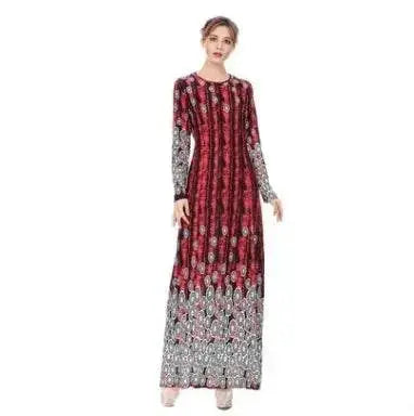 Women's Polka Dot Printed Arab  Long Skirt