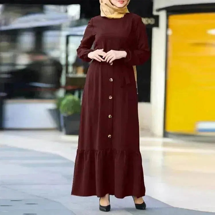 Women's Pullover Round Neck Arab  Dress