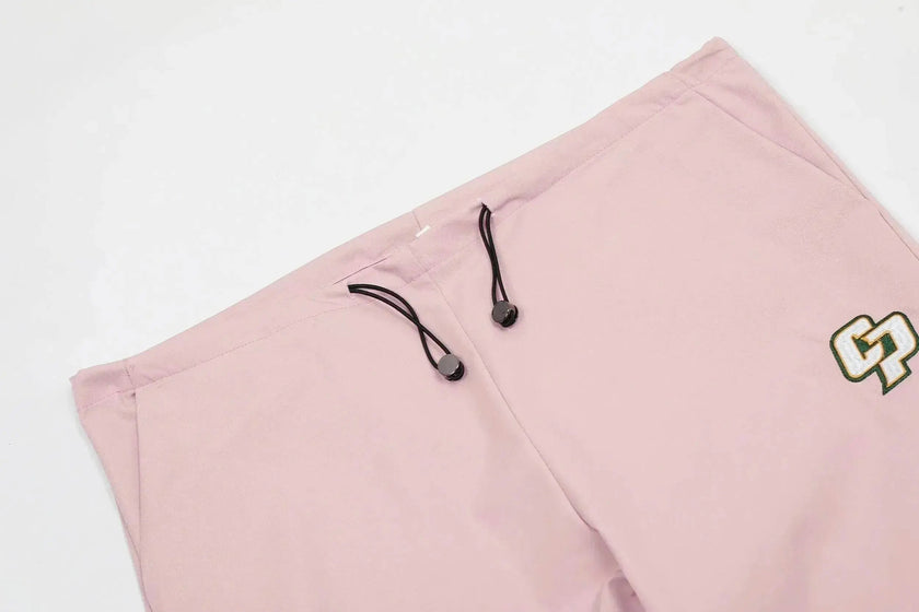 Women's Retro Pleated Pink Overalls