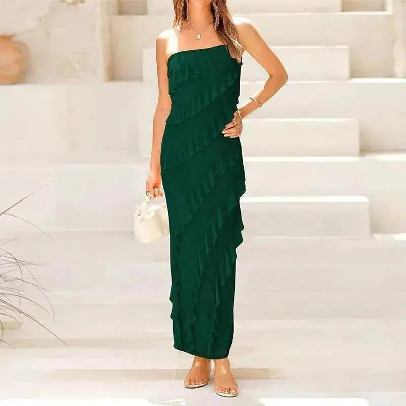 Women's Ruffled Tube Top Skirt