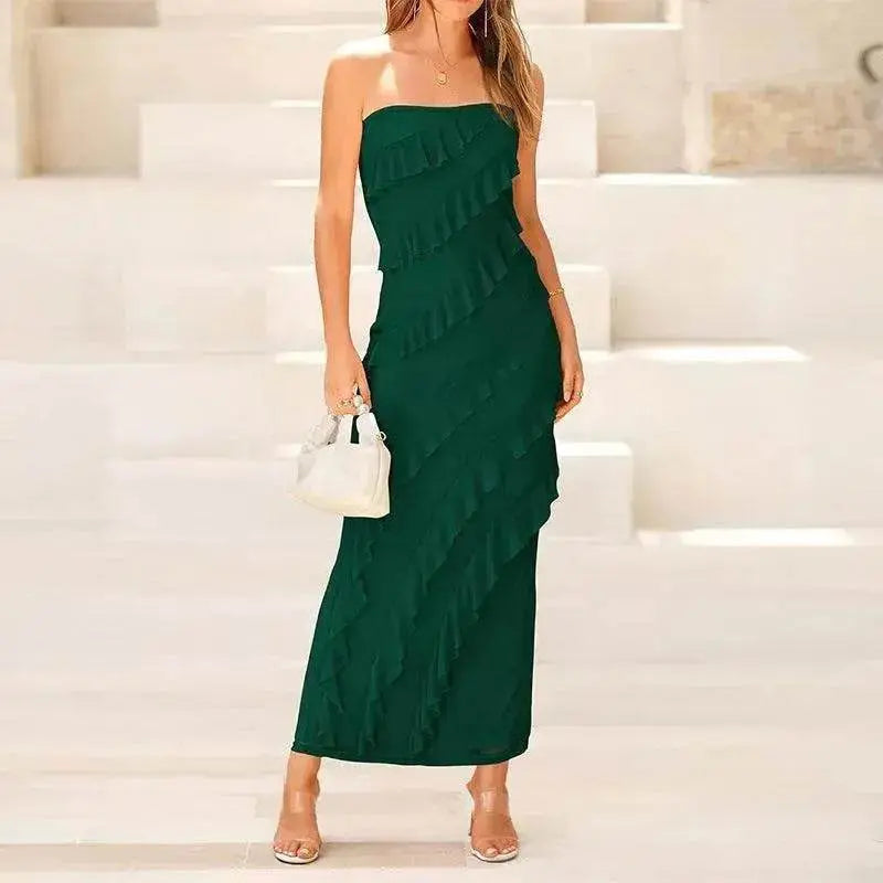 Women's Ruffled Tube Top Skirt
