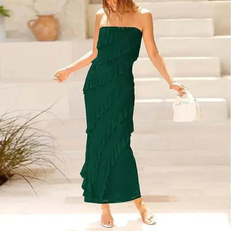 Women's Ruffled Tube Top Skirt