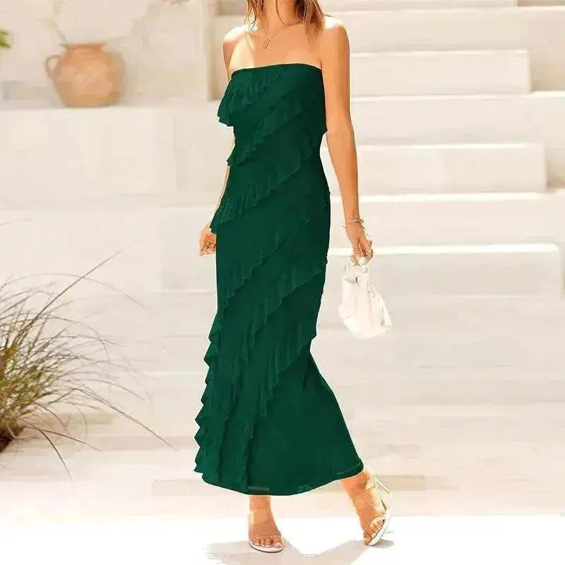 Women's Ruffled Tube Top Skirt