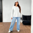 Women's Solid Color Loose Round Neck Top