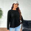 Women's Solid Color Loose Round Neck Top