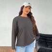 Women's Solid Color Loose Round Neck Top