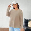 Women's Solid Color Loose Round Neck Top