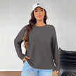 Women's Solid Color Loose Round Neck Top