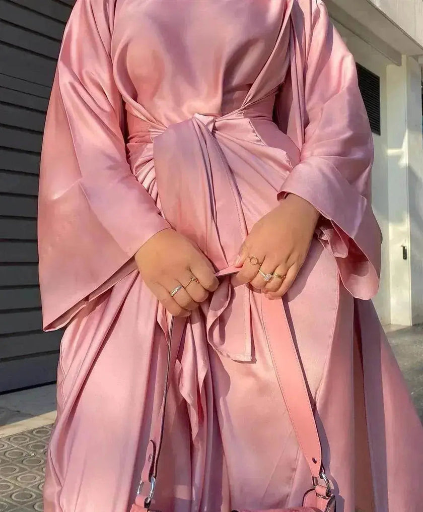 Women's Solid Color Two-piece Arab  Suit