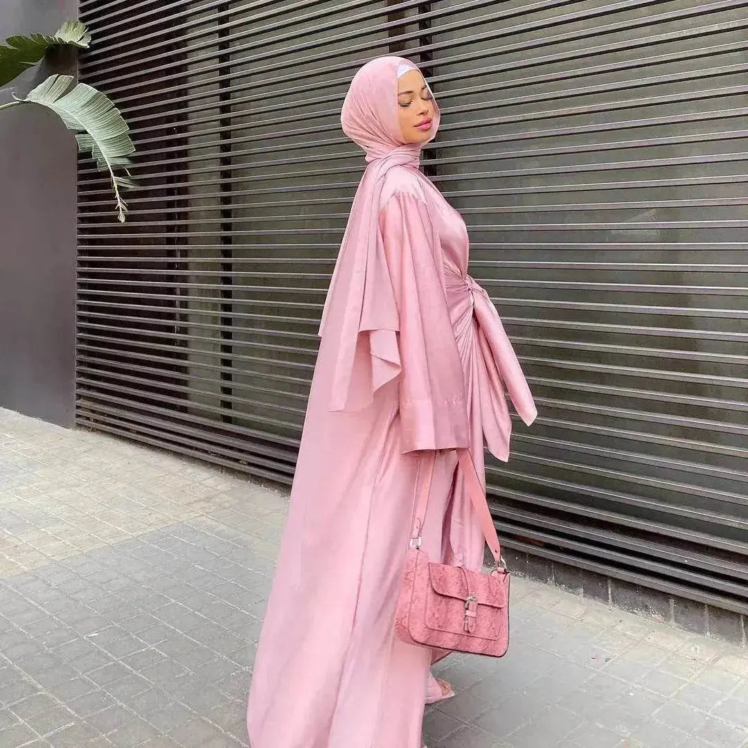 Women's Solid Color Two-piece Arab  Suit