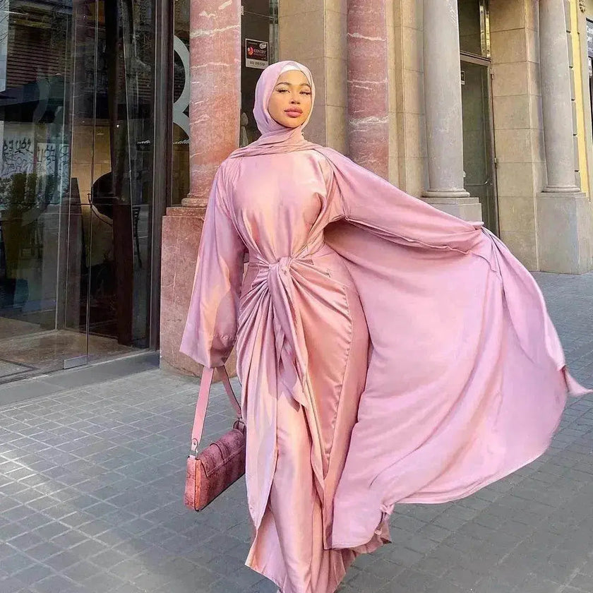 Women's Solid Color Two-piece Arab  Suit