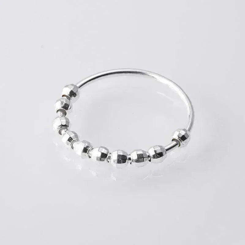 Women's Stylish And Simple Personality Sterling Silver Anxiety Ring