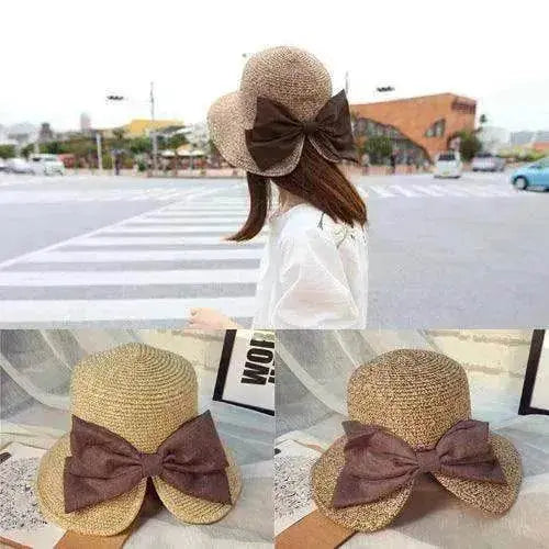 Women's Stylish Big Bow Split Summer Beach Sunshade Hat