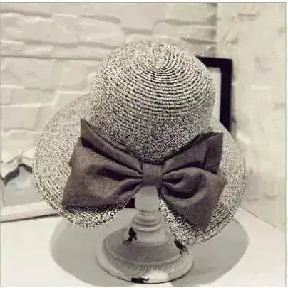 Women's Stylish Big Bow Split Summer Beach Sunshade Hat