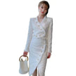 Women's Suit Western Style Small Look Tall Suit Burr Tweed Blazer and Skirt Two-piece Set