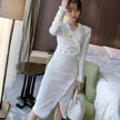 Women's Suit Western Style Small Look Tall Suit Burr Tweed Blazer and Skirt Two-piece Set