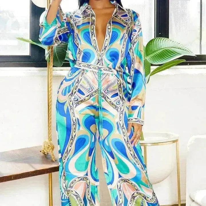 Women's Two-Piece suit Summer Set with Fashion Prints