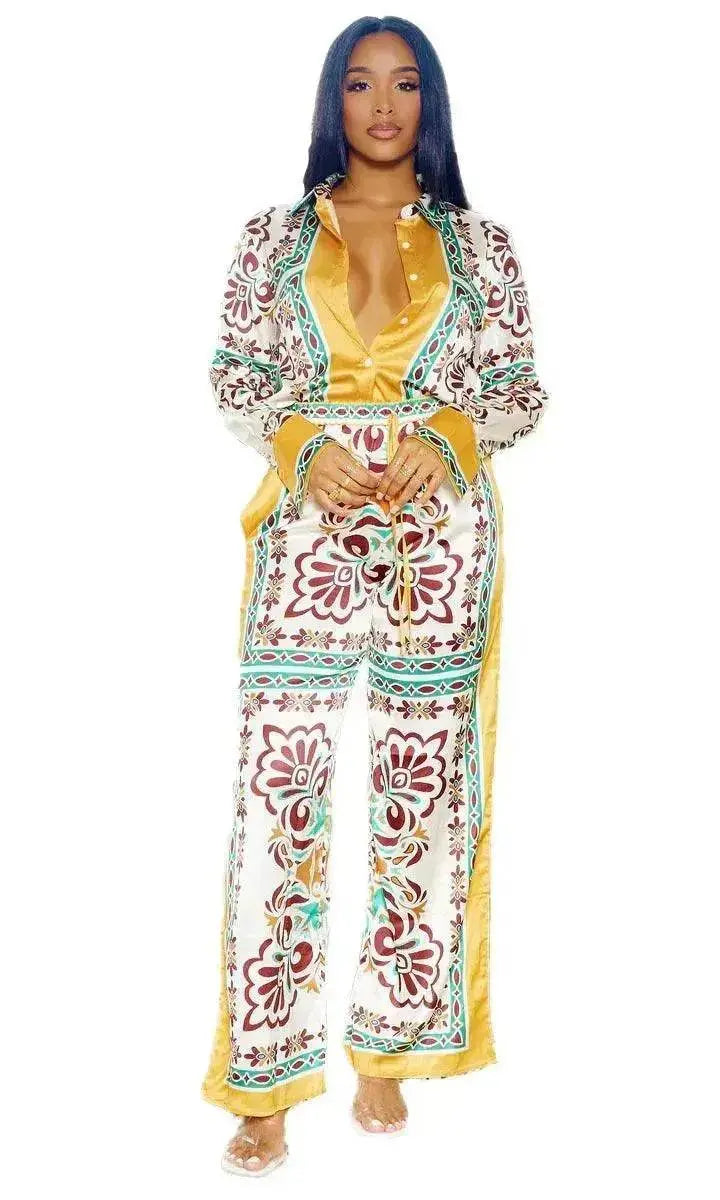 Women's Two-Piece suit Summer Set with Fashion Prints