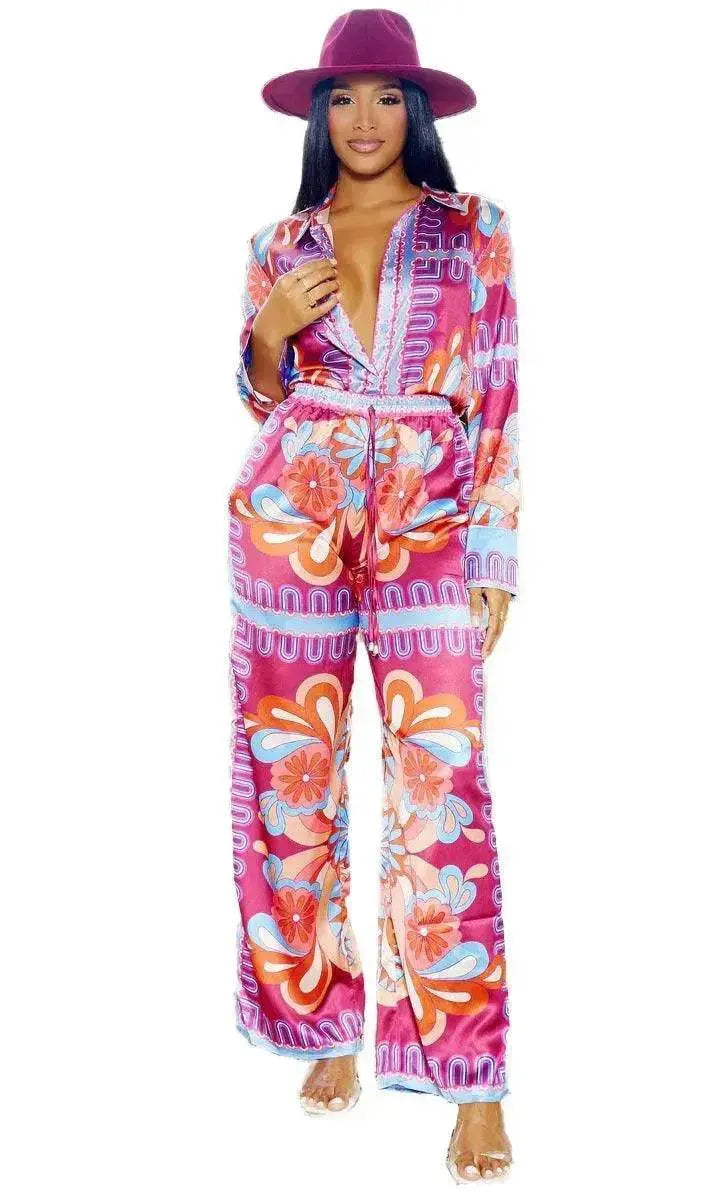 Women's Two-Piece suit Summer Set with Fashion Prints