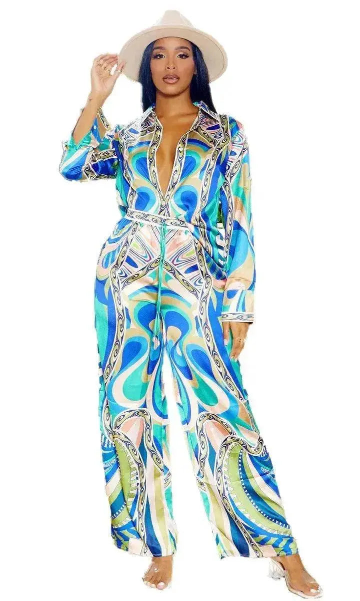 Women's Two-Piece suit Summer Set with Fashion Prints