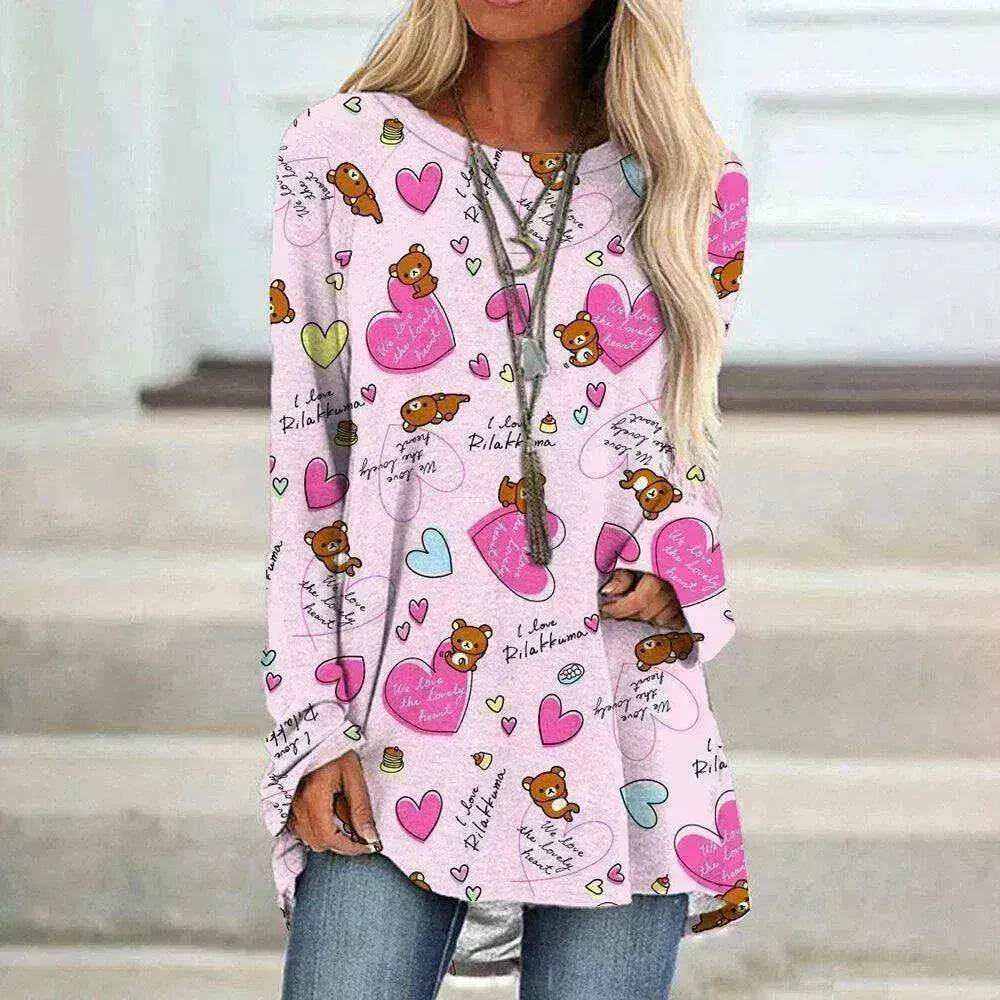 Women's Valentine's Day Love Print Long Sleeve shirt