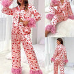 Women's Valentine's Day Sweet Loving Heart Printed Casual Suit Pajamas