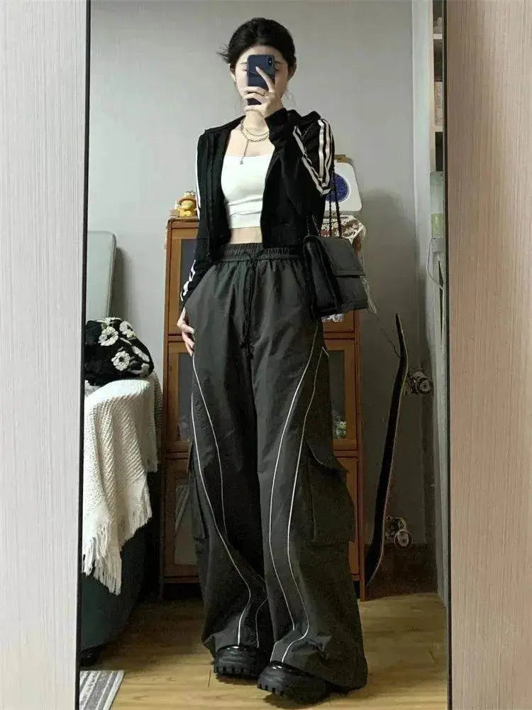 Women's Vintage Casual Oversized Y2k Sweatpants Trousers Pants